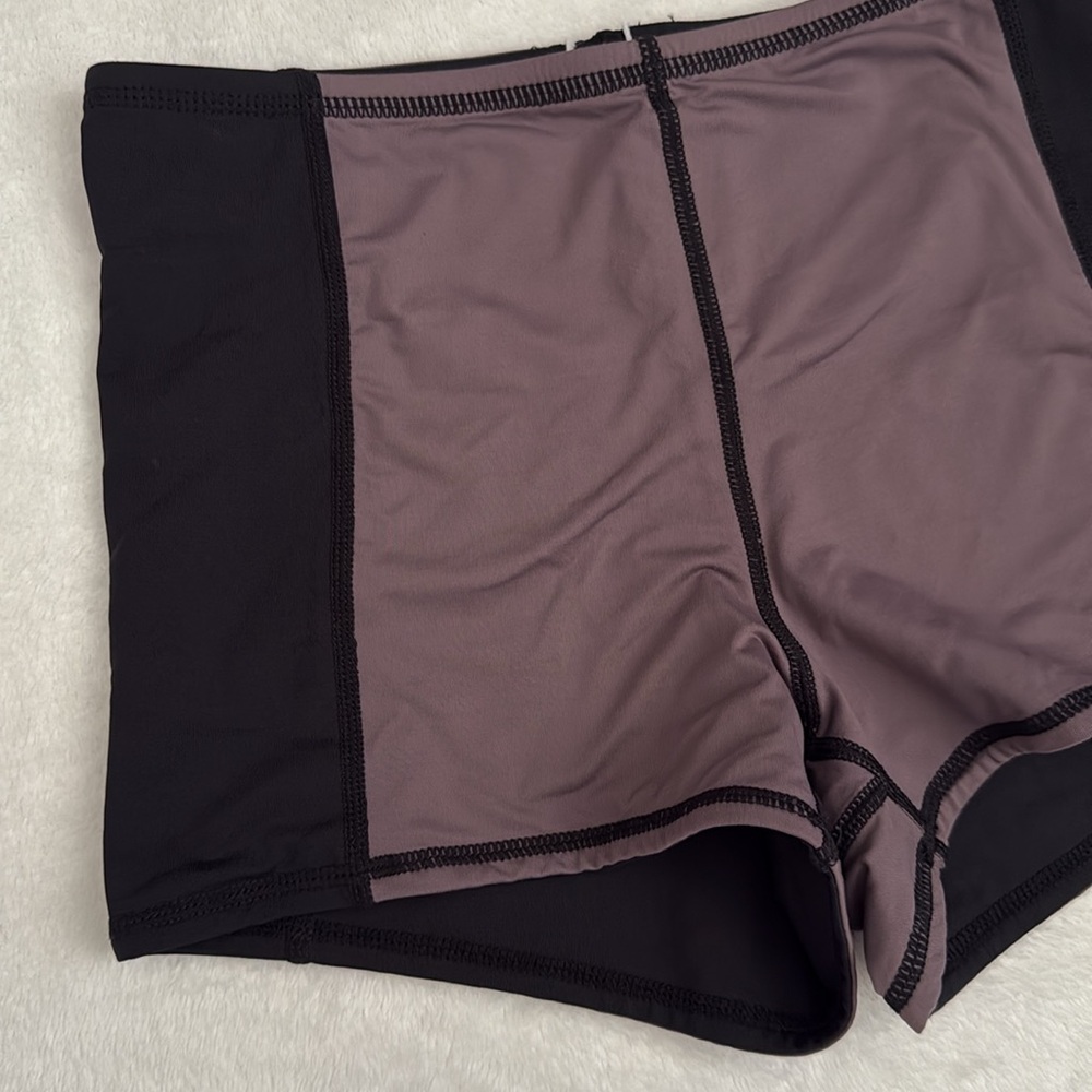 L*Space | Verona Reversible Swim Short Active Bikini Bottom Black/Purple (S) - Picture 10 of 16